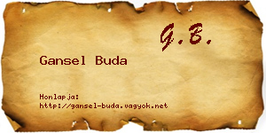 Gansel Buda névjegykártya